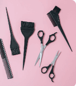 Hairstyling scissors and combs